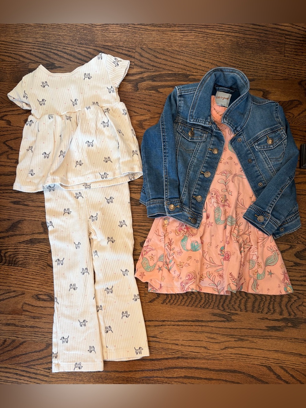 Carter’s Set & Denim Jacket with Mermaid Dress